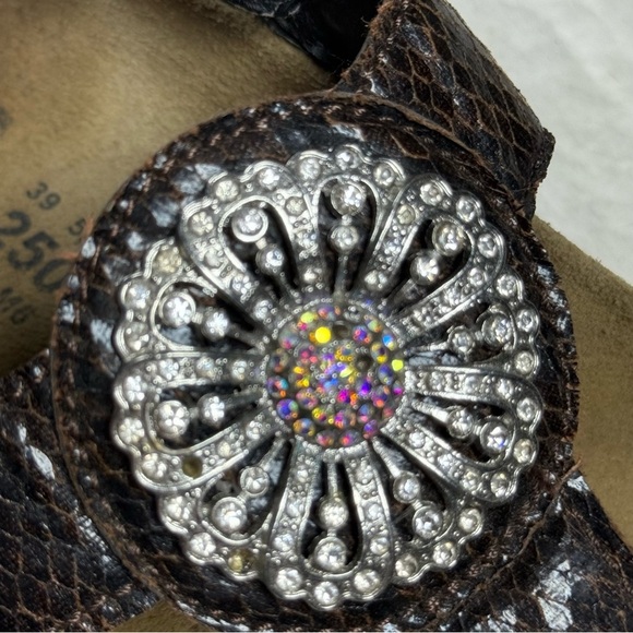 Birkenstock Betula Women’s Brown Crystal Boho Slingback Sandals Size 8 8.5 - Picture 10 of 15